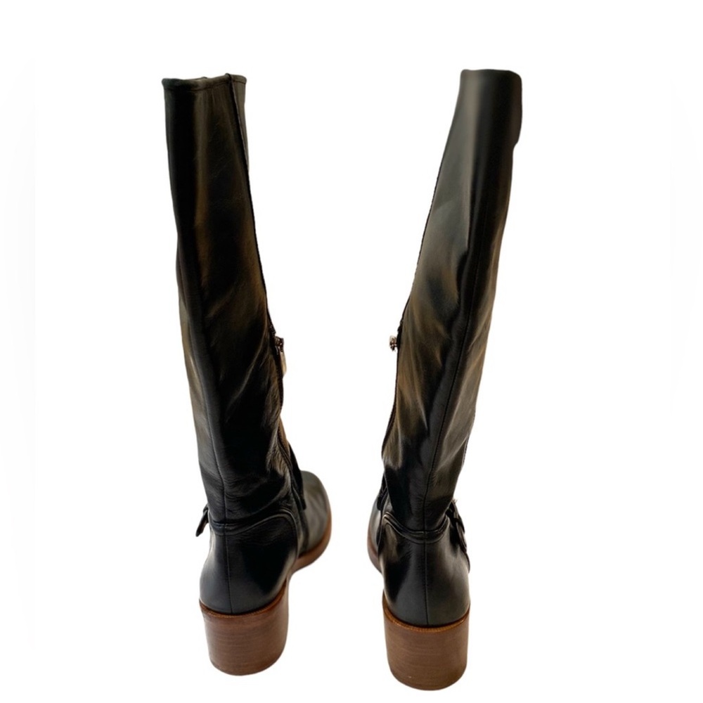 Coach Cecelia Soft Shine leather calf boots in Black Size 6 - Picture 9 of 16
